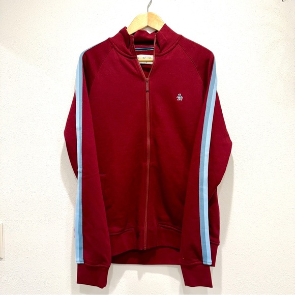 Original Penguin Other - Original Penguin Red Track Jacket with Blue Accents Size L